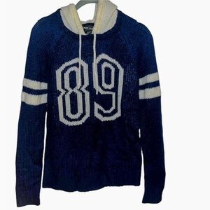 Blue and White Sweater with Hood Taylor swift swiftie 89